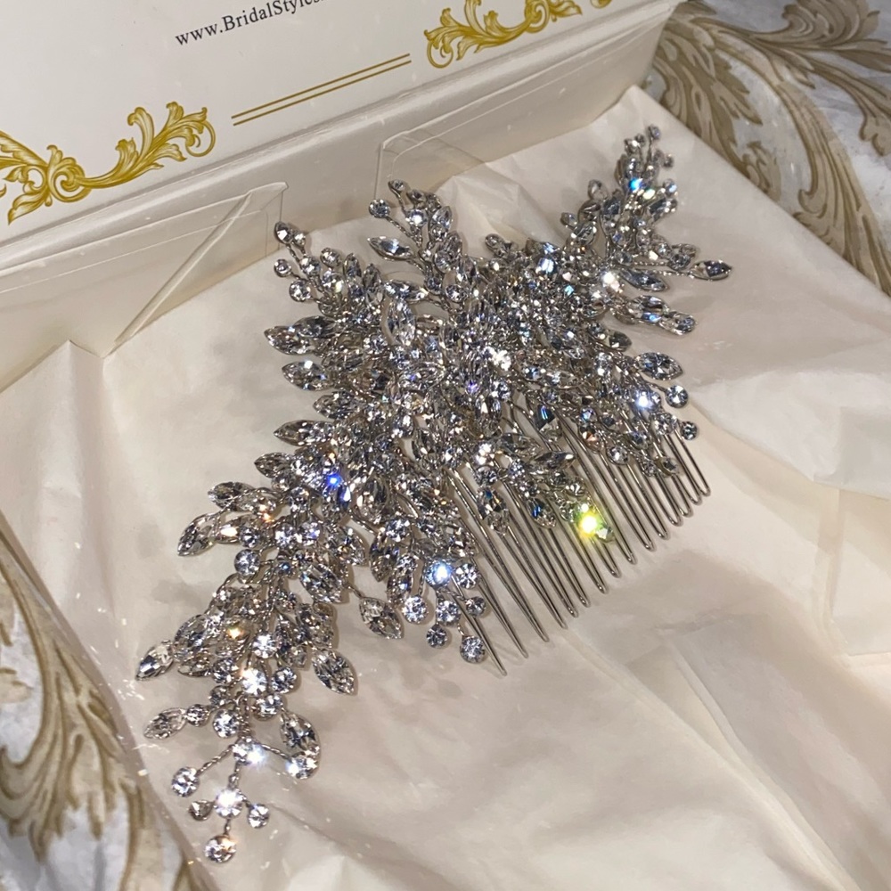 Swarovski Crystal Handmade bridal head piece.